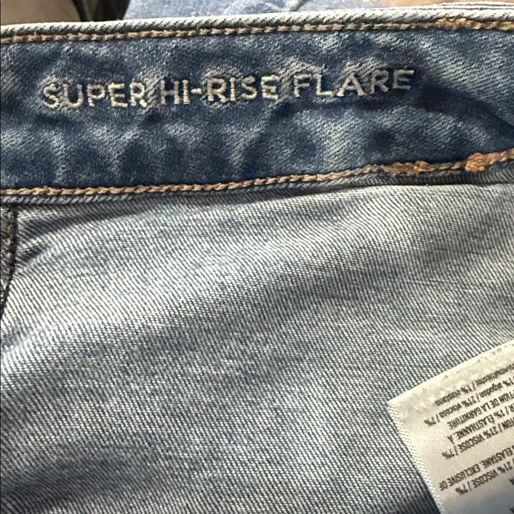 American Eagle Outfitters Next Level Stretch Super hi-Rise Flare Jeans - Picture 13 of 13